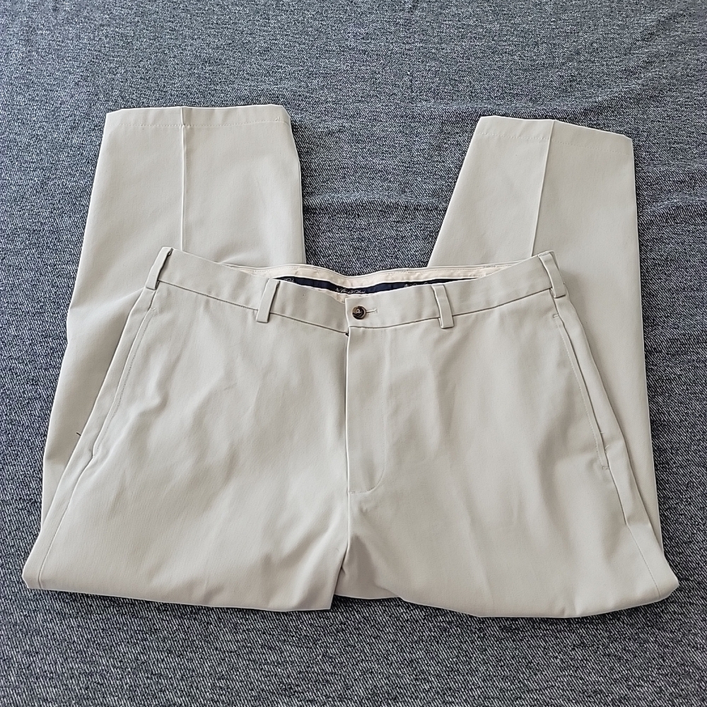 Brooks Brothers Advantage Chino Hudson Pants Men 35x33 (35x25) Beige Lightweight